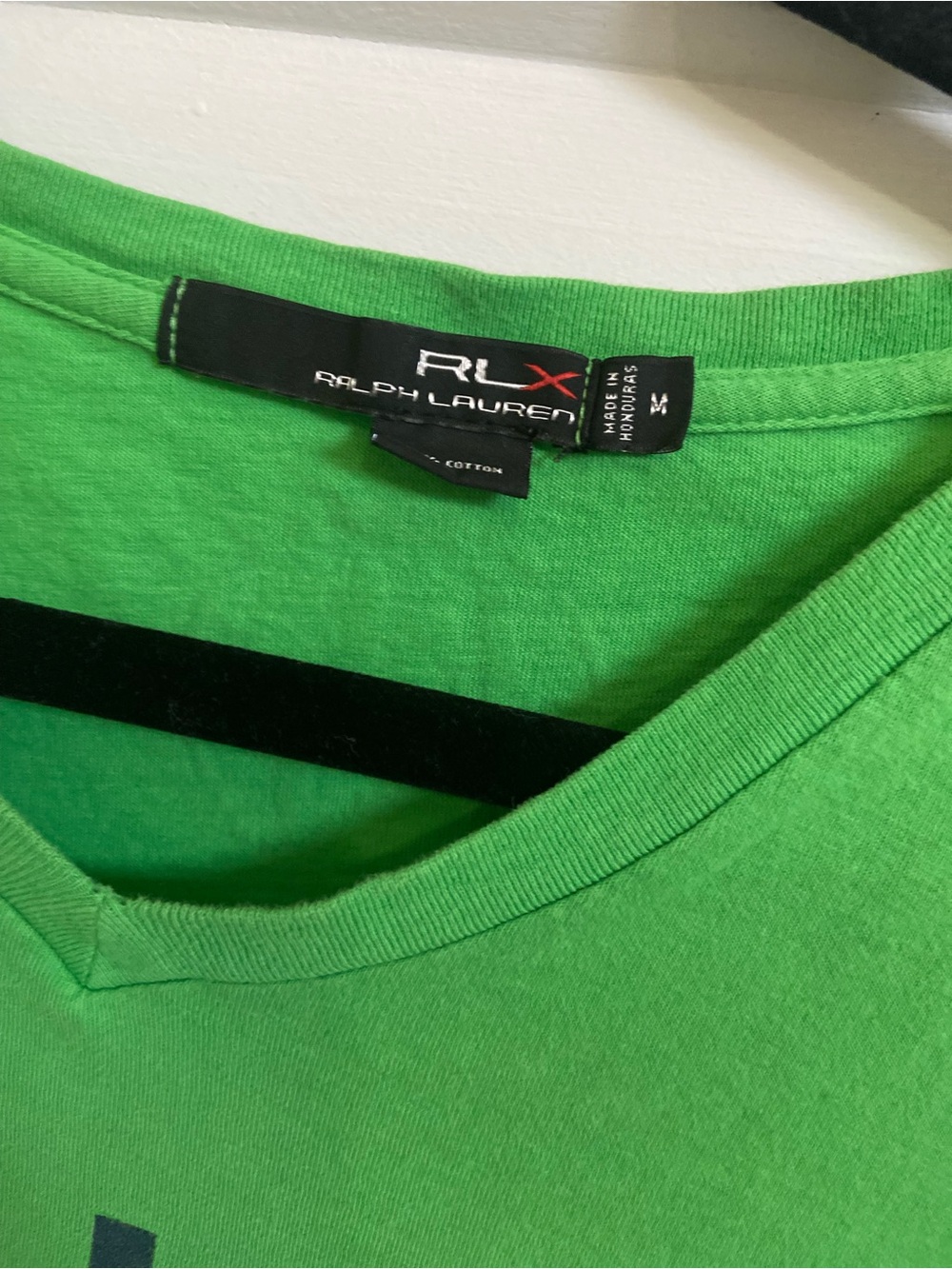 RLX Ralph Lauren Green RUN V-Neck Tee - Picture 3 of 3
